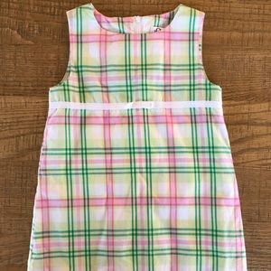 Lilly Pulitzer Green Pink Plaid Dress, Size 2T